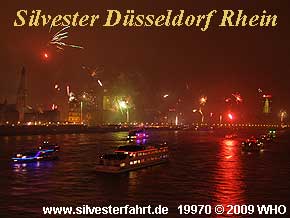 Silvester Dsseldorf auf dem Rhein, Silvesterfeuerwerk